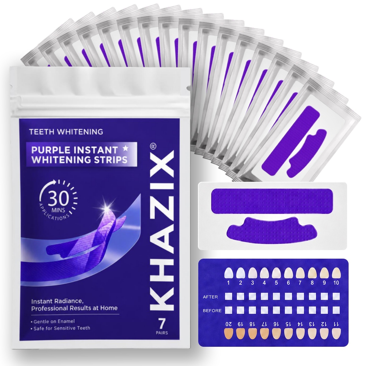 1/7 Pairs Teeth Whitening Stri - Teeth Whitening Strips Permanent ulasan dan harga